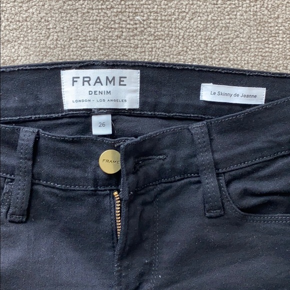Frame Denim Black Le Skinny de Jeanne - Picture 3 of 3